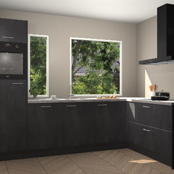 Beton zwarte keuken Cannes 79078