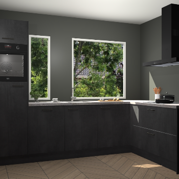 Beton zwarte keuken Cannes 79081