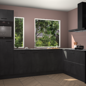 Beton zwarte keuken Cannes 79086