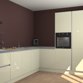 Magnolia hoogglans greeploze keuken Portland 77982