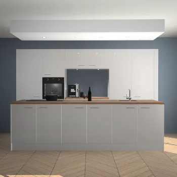 Zijdegrijze hoogglans keuken Lodz 62487