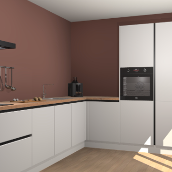 Zijdegrijze greeploze keuken Portland 78355