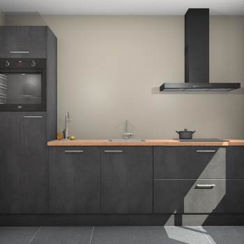 Beton Zwarte keuken Tokelau 45571