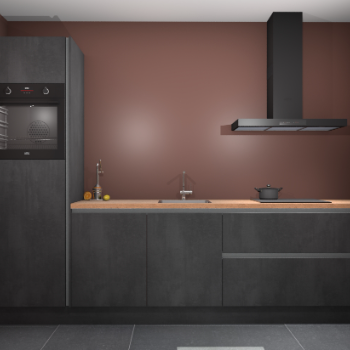 Beton Zwarte greeploze keuken Tokelau 45573