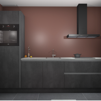 Beton Zwarte greeploze keuken Tokelau 45589