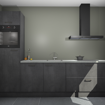 Beton Zwarte keuken Tokelau 45591