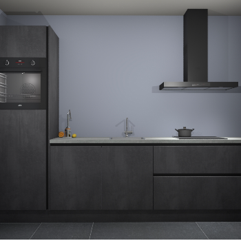 Beton Zwarte greeploze keuken Tokelau 45592