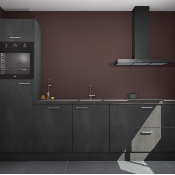 Beton Zwarte keuken Tokelau 45611