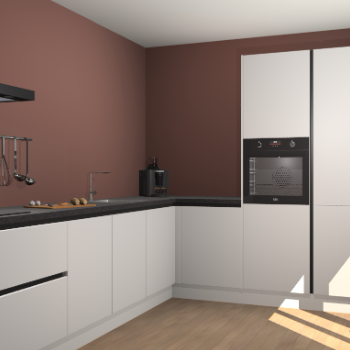 Zijdegrijze greeploze keuken Portland 78428