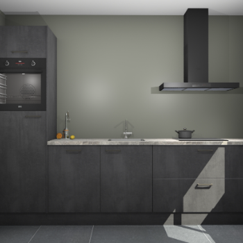 Beton Zwarte keuken Tokelau 45627