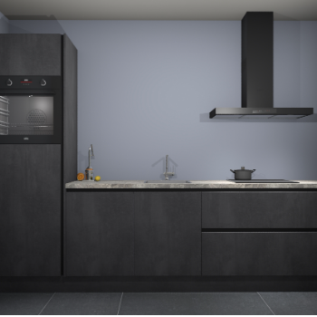 Beton Zwarte greeploze keuken Tokelau 45628