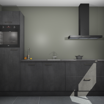 Beton Zwarte keuken Tokelau 45652