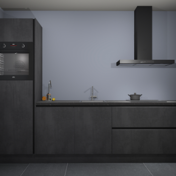 Beton Zwarte greeploze keuken Tokelau 45653