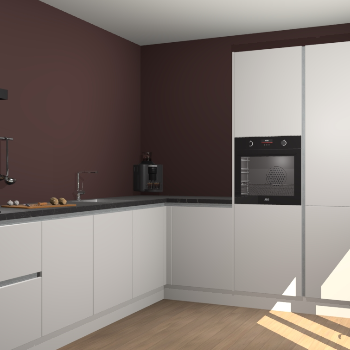 Zijdegrijze greeploze keuken Portland 78511