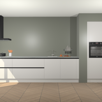 Zijdegrijze greeploze keuken Calgary 86461