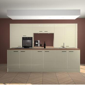 Magnolia hoogglans keuken Lodz 63885