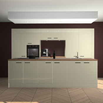 Magnolia hoogglans keuken Lodz 63886