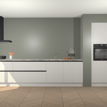 Zijdegrijze greeploze keuken Calgary 86475