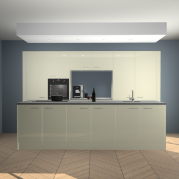 Magnolia hoogglans keuken Lodz 63906