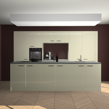 Magnolia hoogglans keuken Lodz 63909