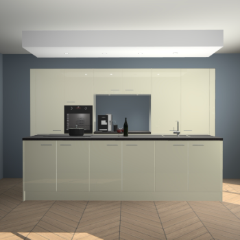 Magnolia hoogglans keuken Lodz 63912