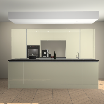 Magnolia hoogglans greeploze keuken Lodz 63913