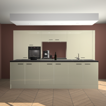 Magnolia hoogglans keuken Lodz 63914