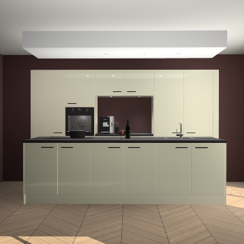 Magnolia hoogglans keuken Lodz 63915