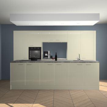 Magnolia hoogglans keuken Lodz 63991