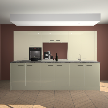 Magnolia hoogglans keuken Lodz 63993