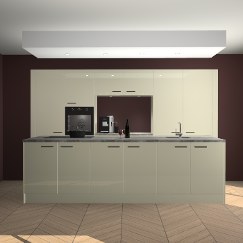 Magnolia hoogglans keuken Lodz 63994