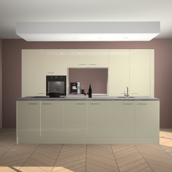 Magnolia hoogglans keuken Lodz 64010