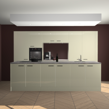 Magnolia hoogglans keuken Lodz 64014