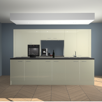 Magnolia hoogglans keuken Lodz 64017