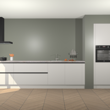 Zijdegrijze greeploze keuken Calgary 86481