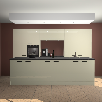 Magnolia hoogglans keuken Lodz 64019