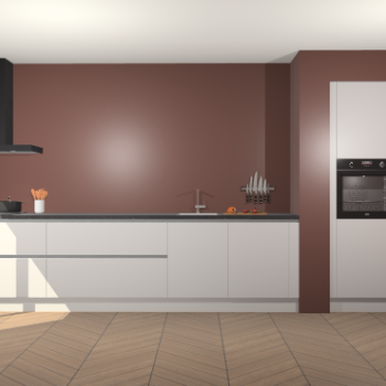 Zijdegrijze greeploze keuken Calgary 86484