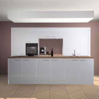 Sneeuwwitte hoogglans keuken Lodz 62530