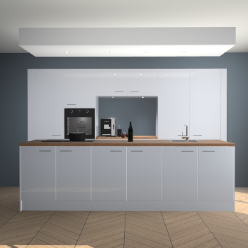 Sneeuwwitte hoogglans keuken Lodz 62531