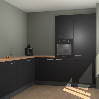 Zwarte keuken Portland 78642