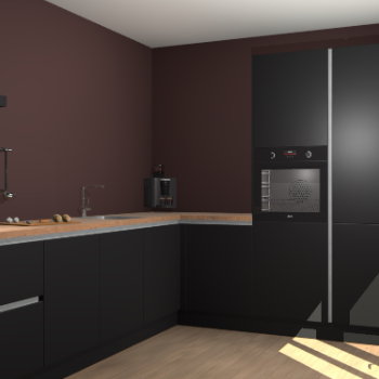 Zwarte greeploze keuken Portland 78645