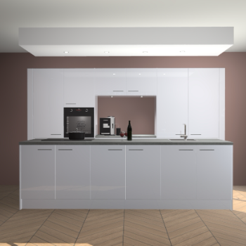 Sneeuwwitte hoogglans keuken Lodz 62568