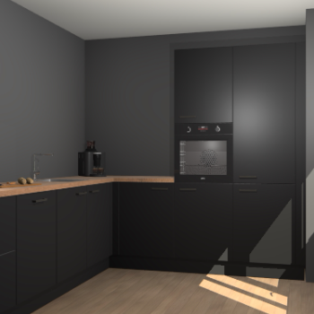 Zwarte keuken Portland 78647