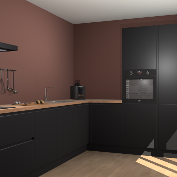 Zwarte greeploze keuken Portland 78648