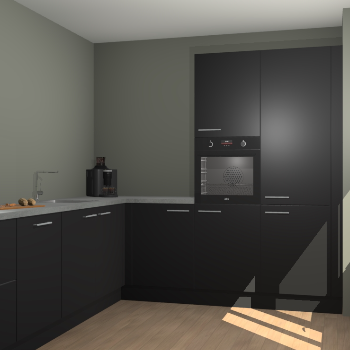 Zwarte keuken Portland 78655