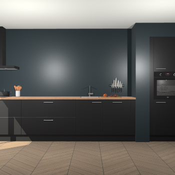 Zwarte keuken Calgary 86530