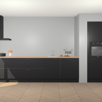 Zwarte keuken Calgary 86534