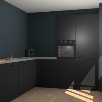 Zwarte keuken Portland 78658