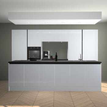 Sneeuwwitte hoogglans greeploze keuken Lodz 63733