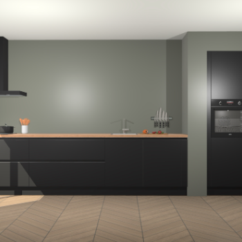 Zwarte greeploze keuken Calgary 86535